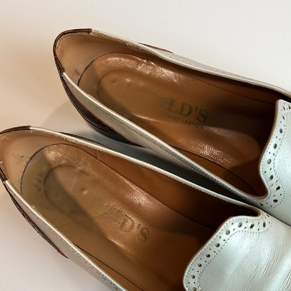 Vintage - HAROLDS, beige/brown leather flats, 9 - Picture 6 of 10